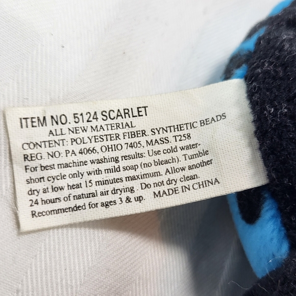 Beanie Boppers 24K Co Plush Scarlet The Spider Blue and Black 1997 No. 5124 NOS* - Picture 10 of 12